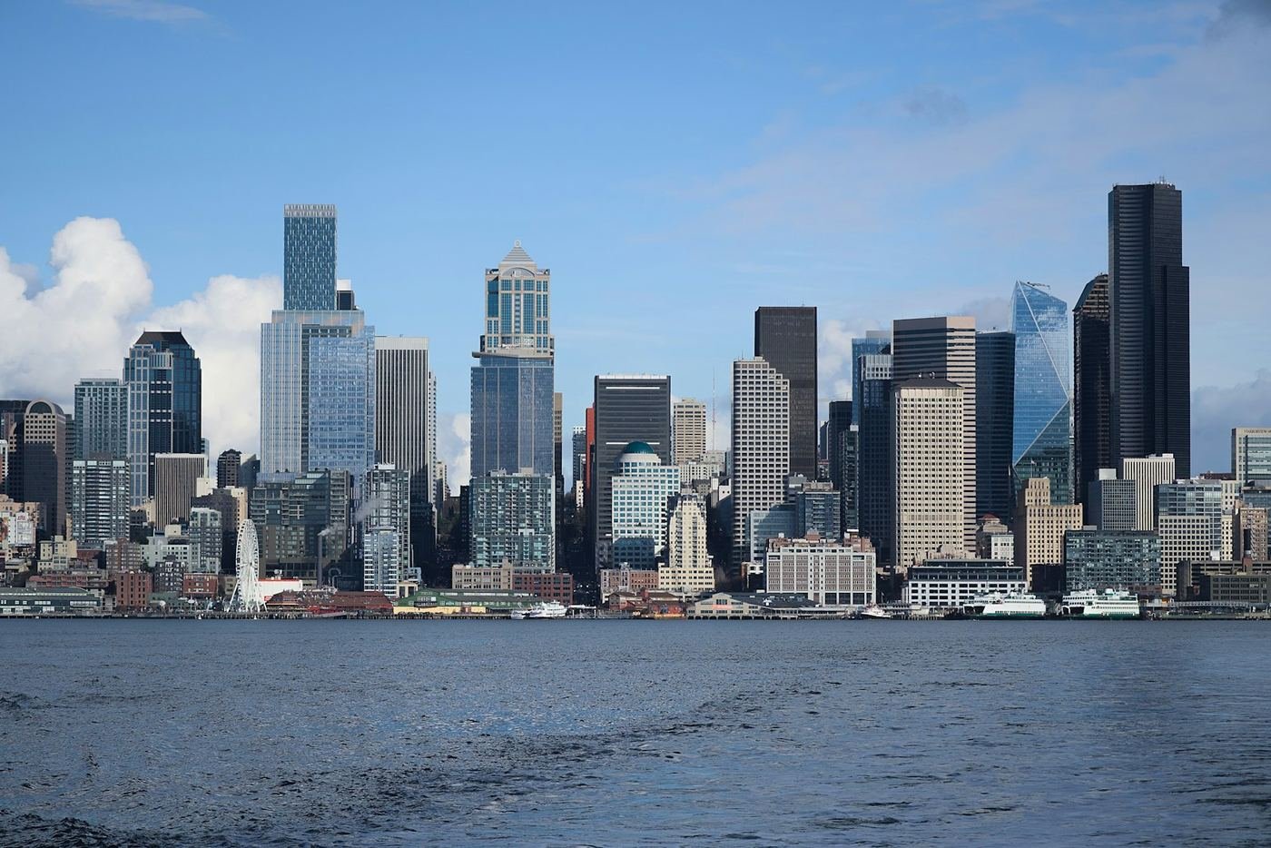 Downtown Seattle skyline from Elliott Bay
